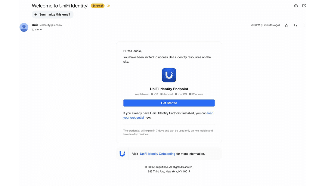UniFi Identity Endpoint setup overview