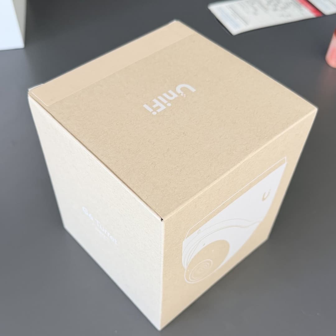 Sealed UniFi G6 Turret camera box before staging