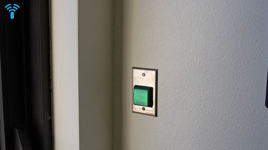 push-to-exit button