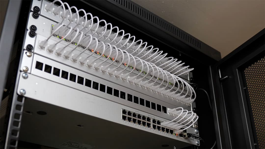 Newly installed managed network switch providing reliable internet for the remote scale house.
