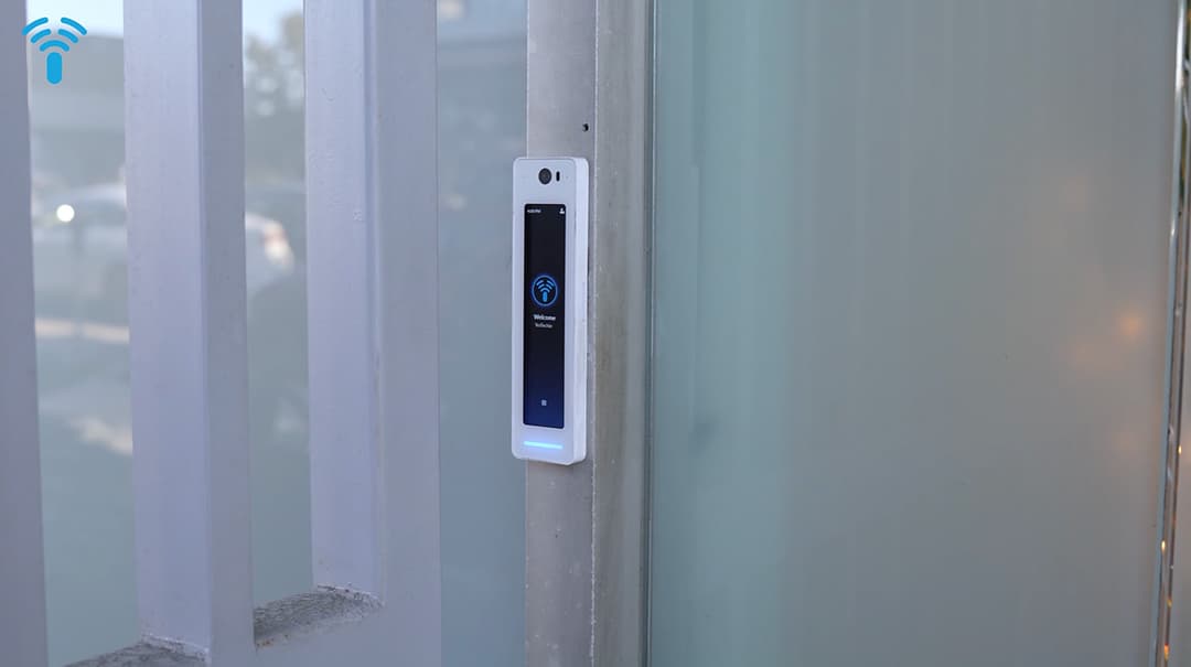 UniFi G2 Reader Pro installed on front door