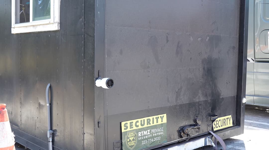 Security booth camera mounting